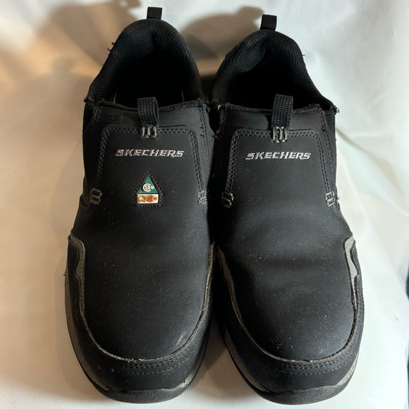 SKECHERS WORK Sz 9.5 Shoes Slip On Steel Toe Composite Plate Work Double Gore - Picture 2 of 9